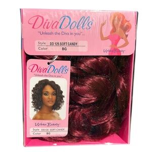 Diva Dolls Synthetic Hair Weave Color BG Red. Natural looking & lustrous